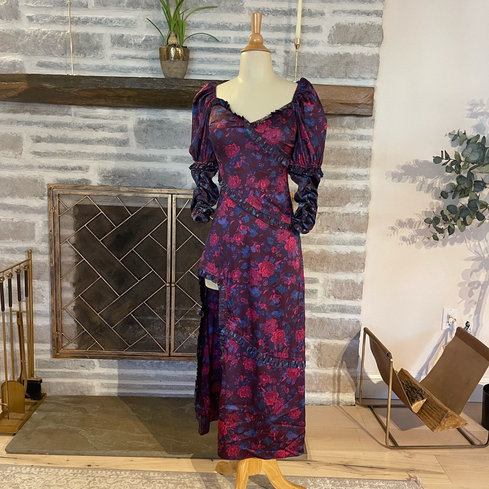 Multi color silky stretch for Love and Lemons dress